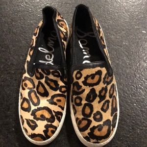 Sam Edelman animal print slip on tennis shoes